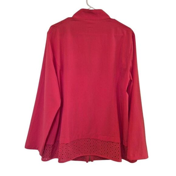 Chico's Zenergy Women's Coral Poly/Spandex Zip Front Jacket w Pockets - Picture 4 of 11